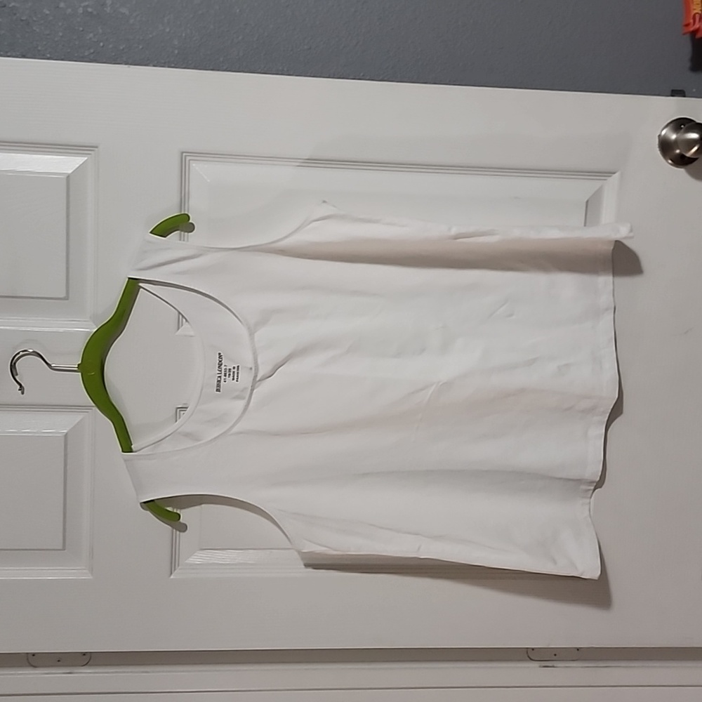 Jessica London White Cotton Muscle Tank/ size 18-20